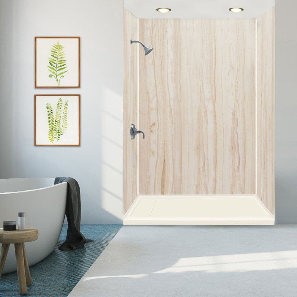 A newly-remodeled bathroom by Wonder Windows, Showers, & Baths.